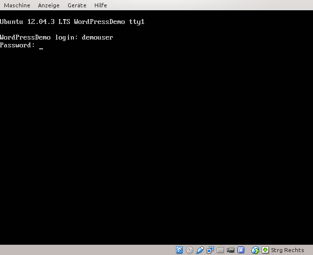 Erstes Login