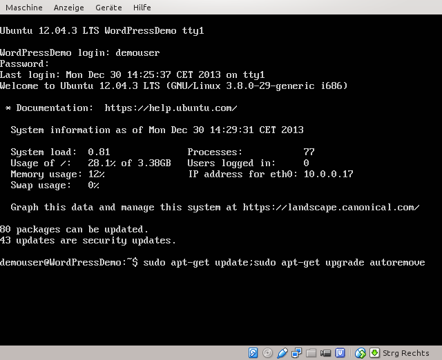 Softwarepakete aktualisieren