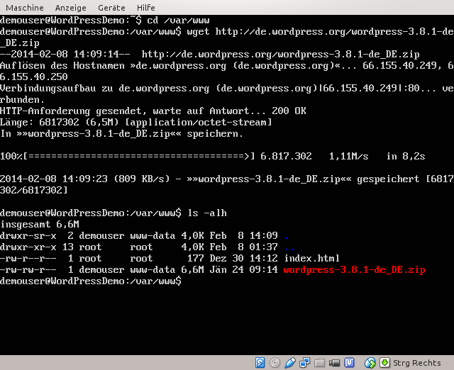 WordPress herunterladen