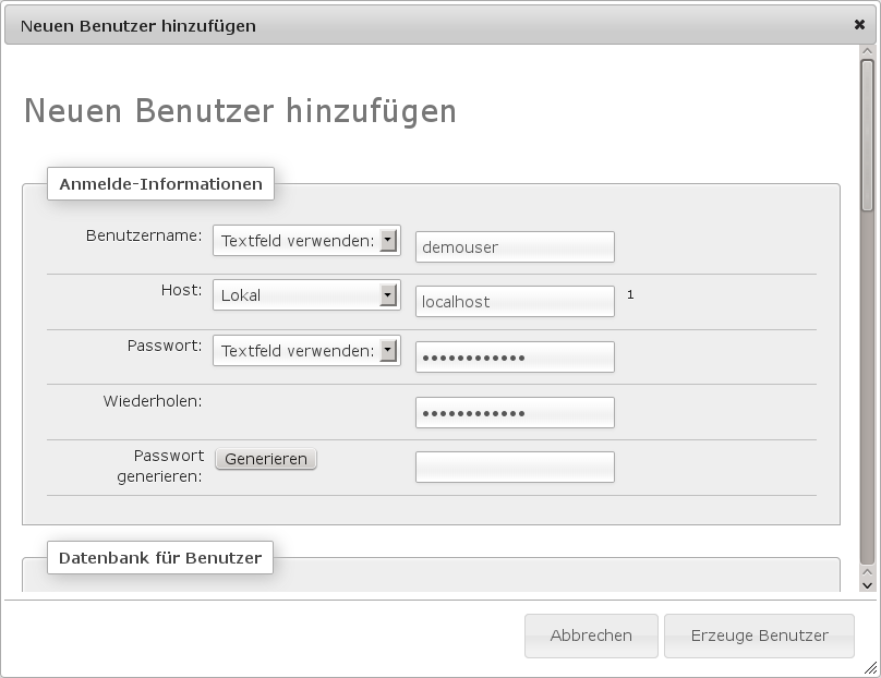 Neuen Benutzer hinzufügen