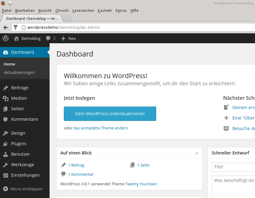 Willkommen zu WordPress