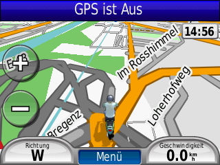 Garmin zumo 210 Betriebsansicht